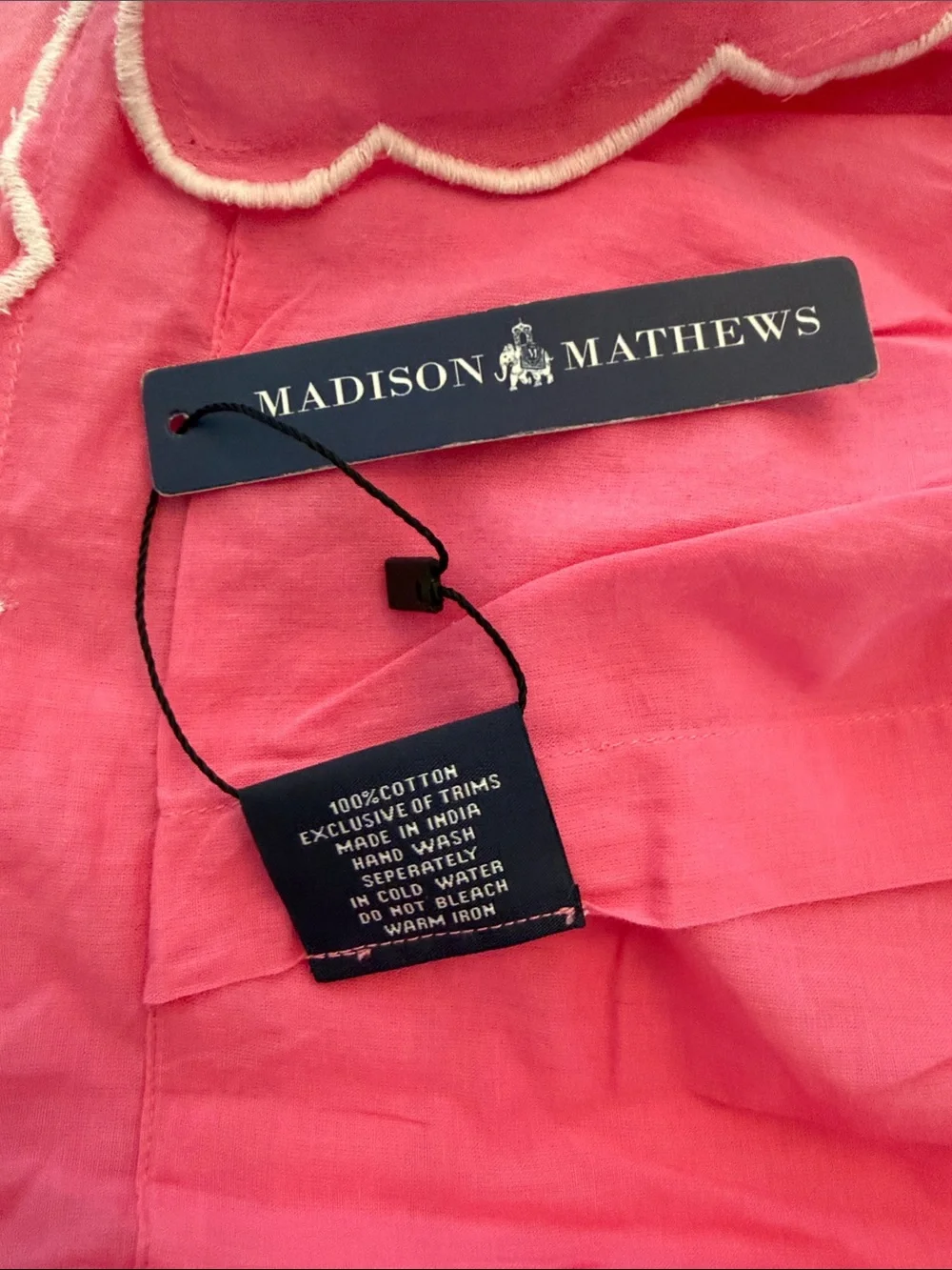 Pink Scalloped Edge Decorative Pillow Euro Shams-Madison Matthews